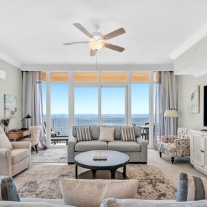 See the gulf meet the beach beyond the balcony from this welcoming gulf front rental