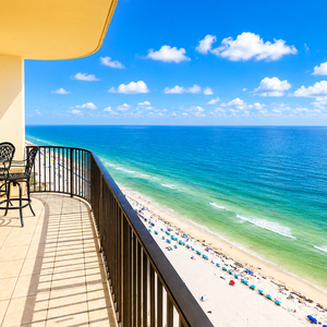 Relax on your balcony and unwind while watching the waves roll along the coast