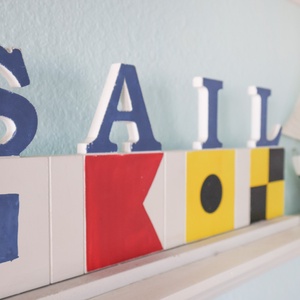 Colorful nautical-themed decor spells 