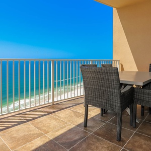 Relax on your balcony and bask in the sunlight with mesmerizing views of the gulf coast on your beach retreat
