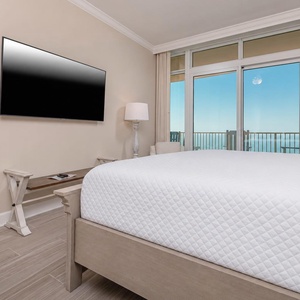 Unwind after a day at the beach and enjoy a movie in the master and wake up to stunning views