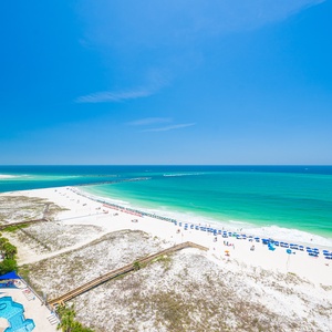 Experience the sights and sounds of the jetties in Orange Beach from your balcony