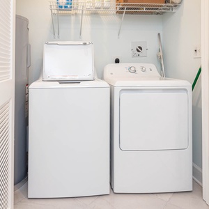 Refresh your beach attire during your stay with the convenience of a washer and dryer in your rental