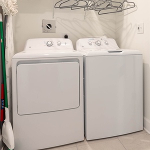 Refresh your beach attire during your stay with the convenience of a washer and dryer in your rental