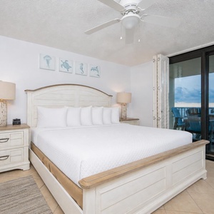 Embrace tranquility in the king master suite, waking refreshed to the inviting views from your balcony
