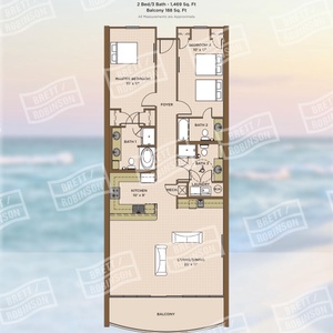 Explore this 2 bedroom 3 bath beachfront vacation rental with spacious rooms and balcony access from the living area