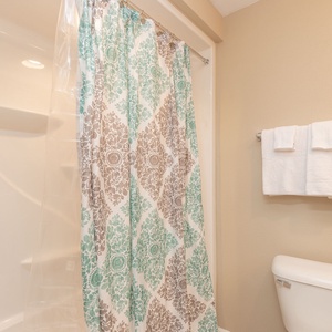 Refresh in this guest bathroom with a refreshing shower or soothing soak after a day of adventure
