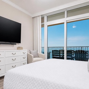 Unwind after a day at the beach and stream your favorite shows in the master and wake up to stunning views