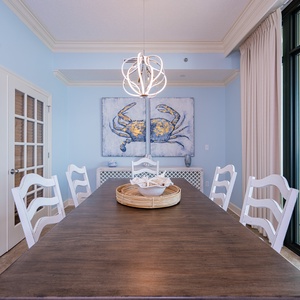 Share laughter and stories around the elegant dining table, enhancing your memorable gatherings