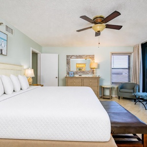 Experience restful nights in the king master suite, with refreshing light streaming through large windows