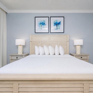 Experience restful nights in the master bedroom with a king bed and the sounds of the coast