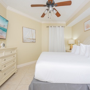 Unwind after a day of adventure and stream your favorite shows in the master suite