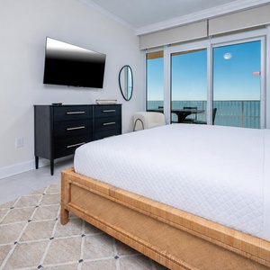 Unwind after a day at the beach and stream your favorite shows in the master and wake up to stunning views