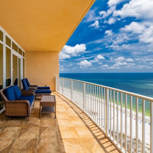 Feel the gentle breeze while lounging on your balcony, taking in breathtaking views of the coast