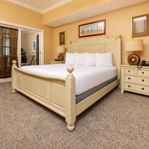 Experience restful nights in the king master suite, where plush bedding invites you to unwind and recharge for beach days