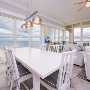 Enjoy a fun game night or family meal with beach views and experience memorable vacation moments