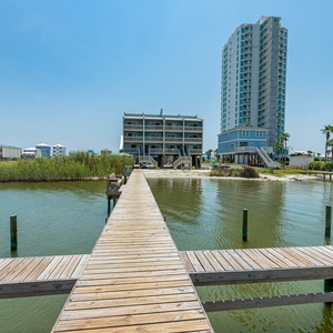 Summer House West provides direct lagoon access for a new kind of beach vacation experience in Gulf Shores