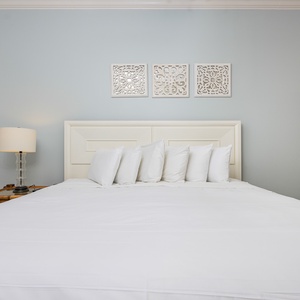 Sink into the plush king bed in this guest suite, ready for restful nights and rejuvenating mornings