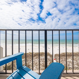 Soak in the calming beach vibes from your balcony chair, feeling connected to the coast and its beautiful scenery