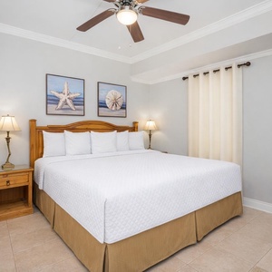 Enjoy restful nights in the king suite, surrounded by coastal decor and a tranquil vibe that invites relaxation