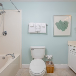 Freshen up in the master bath in the relaxing shower or soothing jetted tub before an exciting day