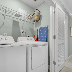 Refresh your beach attire during your stay with the convenience of a washer and dryer in your rental
