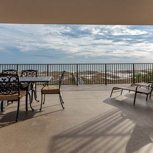 Enjoy meals or relax on the spacious outdoor area, complete with seating and a view of the tranquil waters