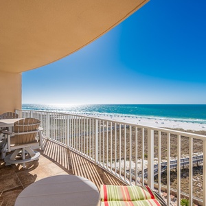 Embrace the coastal breeze while relaxing on the balcony, taking in stunning views and tranquil sounds