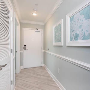 Welcoming entryway to your vacation rental inviting you to explore your beachfront retreat