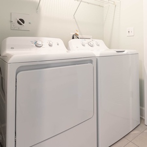 Refresh your beach attire with the convenience of a washer and dryer in your rental