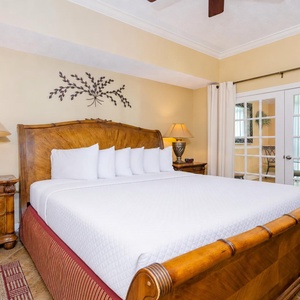 Enjoy restful nights in this king master suite with cozy bedding and drift off into a peaceful slumber