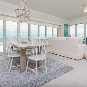 Savor meals or enjoy family game night with beach-front views and create memorable moments