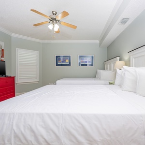 Unwind in this queen guest suite and stream your favorite shows or enjoy a good movie after a fun vacation day