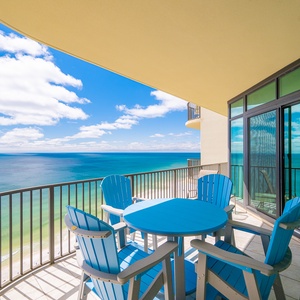 Relax on your balcony and bask in the sunlight with mesmerizing views of the gulf coast on your beach retreat