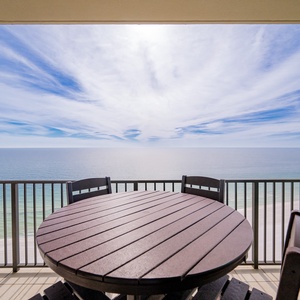 Relax on your balcony and bask in the sunlight with mesmerizing views of the gulf coast on your beach retreat