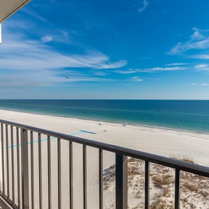 Enjoy stunning beachfront views from the balcony, perfect for relaxing and soaking in the serene coastal atmosphere