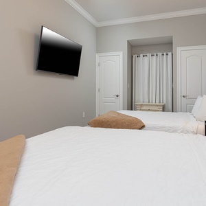 Settle into the soft beds in this cozy guest suite, flip on the TV, and enjoy your favorite show