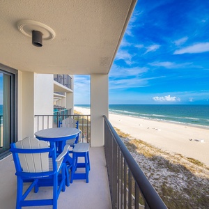 Blue skies and endless coastline stretch before you as you wake with your morning coffee