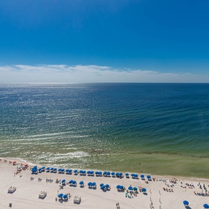 Relax on the balcony with these amazing beach views on your beach vacation to The Oasis in Orange Beach