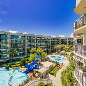 Soak in the refreshing vibes from your balcony, perfect for watching poolside fun and enjoying sunlit moments