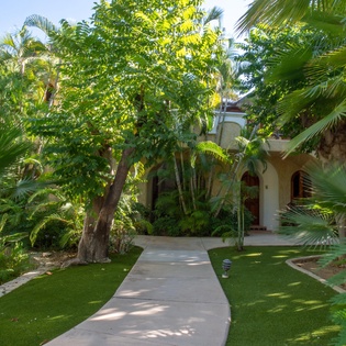 Walkway to villa