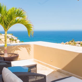Terrace with ocean view