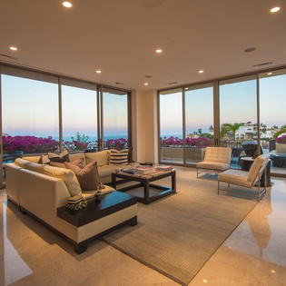 Living room with ocean view