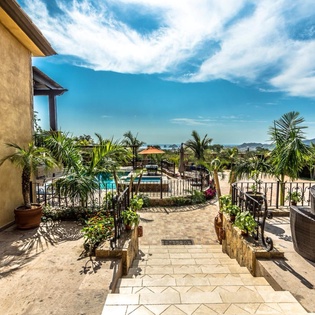 Spacious patio entry