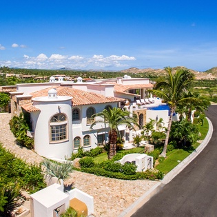 Driveway and villa entrance