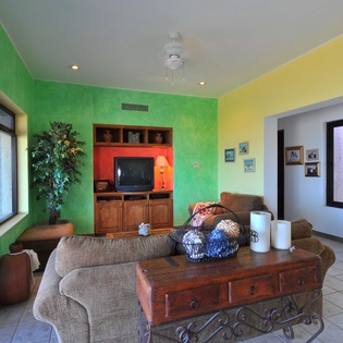 Local, vibrant colors are used throughout the house