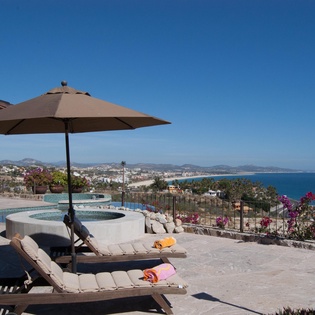Lounge poolside with incredible views