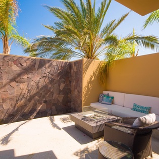 Patio with seating area