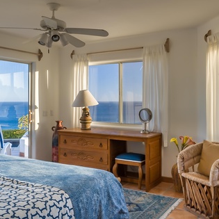 Bedroom suite with patio access