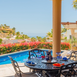 Dining by the pool